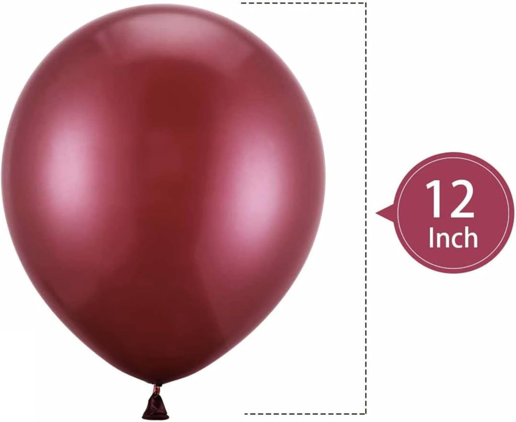 100 PC Maroon Latex Balloons - 12 Inch