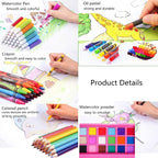 208 PCS Art Set for Kids – Complete Drawing & Painting Kit