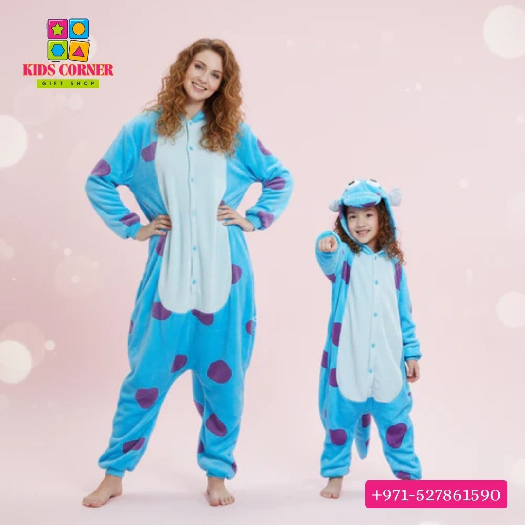 Blue Monster Kigurumi for Mom and Child