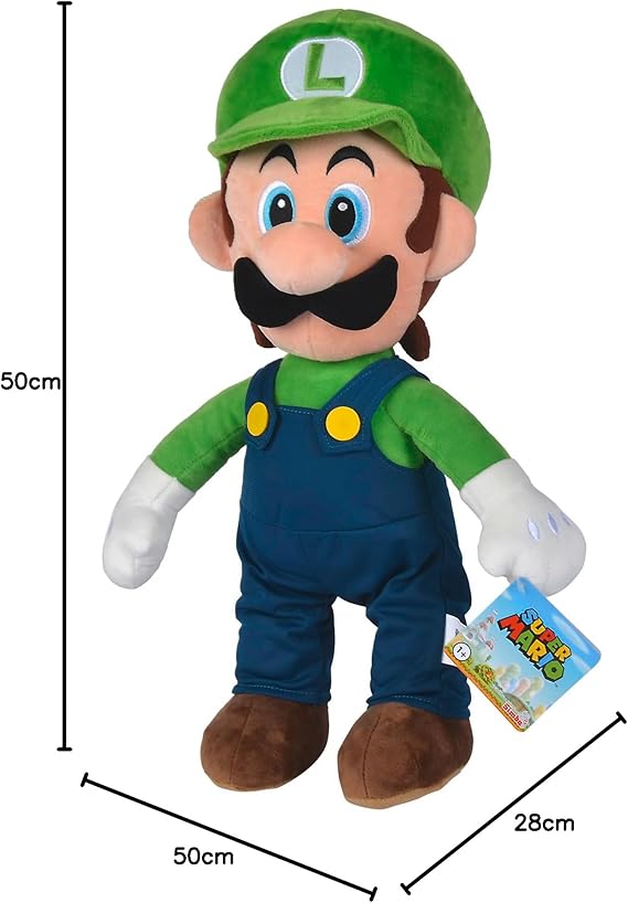 SIMBA Luigi plush toy 50cm Super Mario soft stuffed character doll for kids